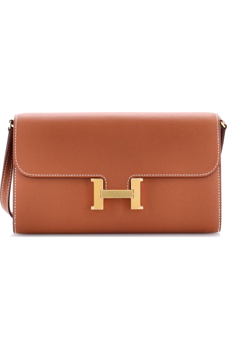 Pre-Owned Hermes Constance To Go Wallet Evercolor, Main, color,