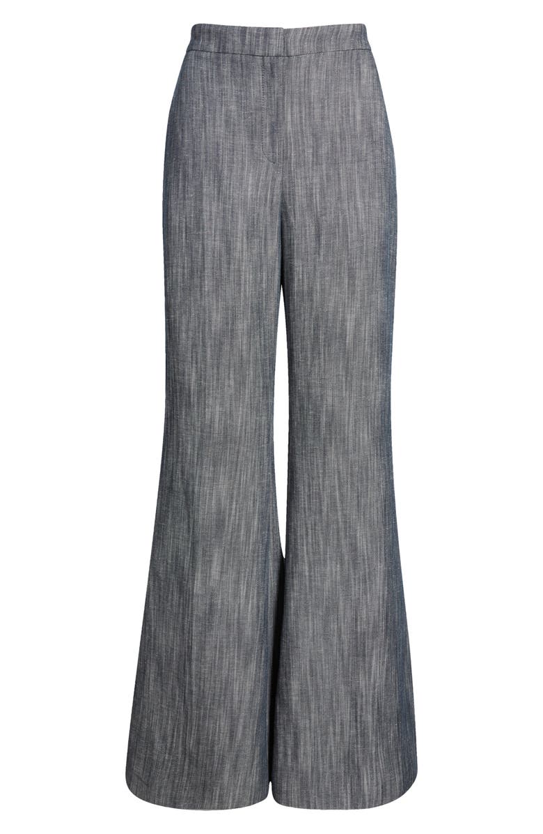 BOSS Talifia Sharkskin Twill Flare Trousers, Main, color, 
