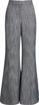 BOSS Talifia Sharkskin Twill Flare Trousers