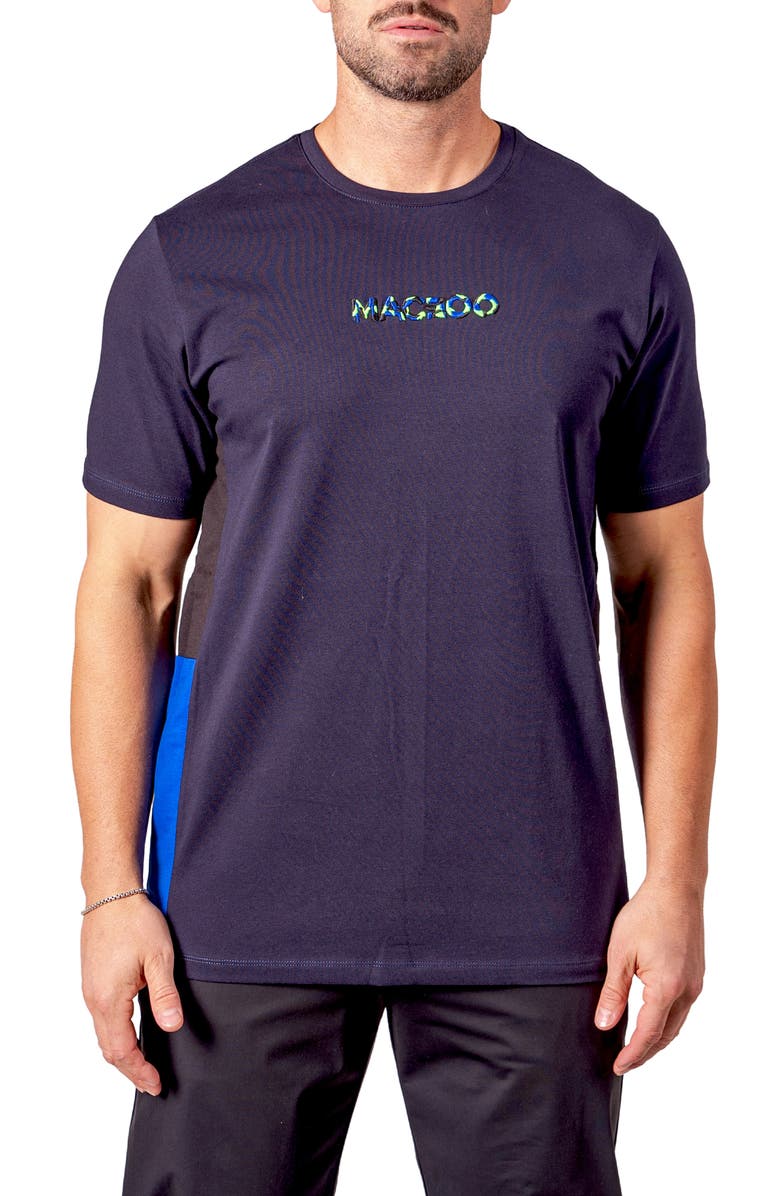Maceoo Resistance Embroidered T-Shirt, Main, color, Blue