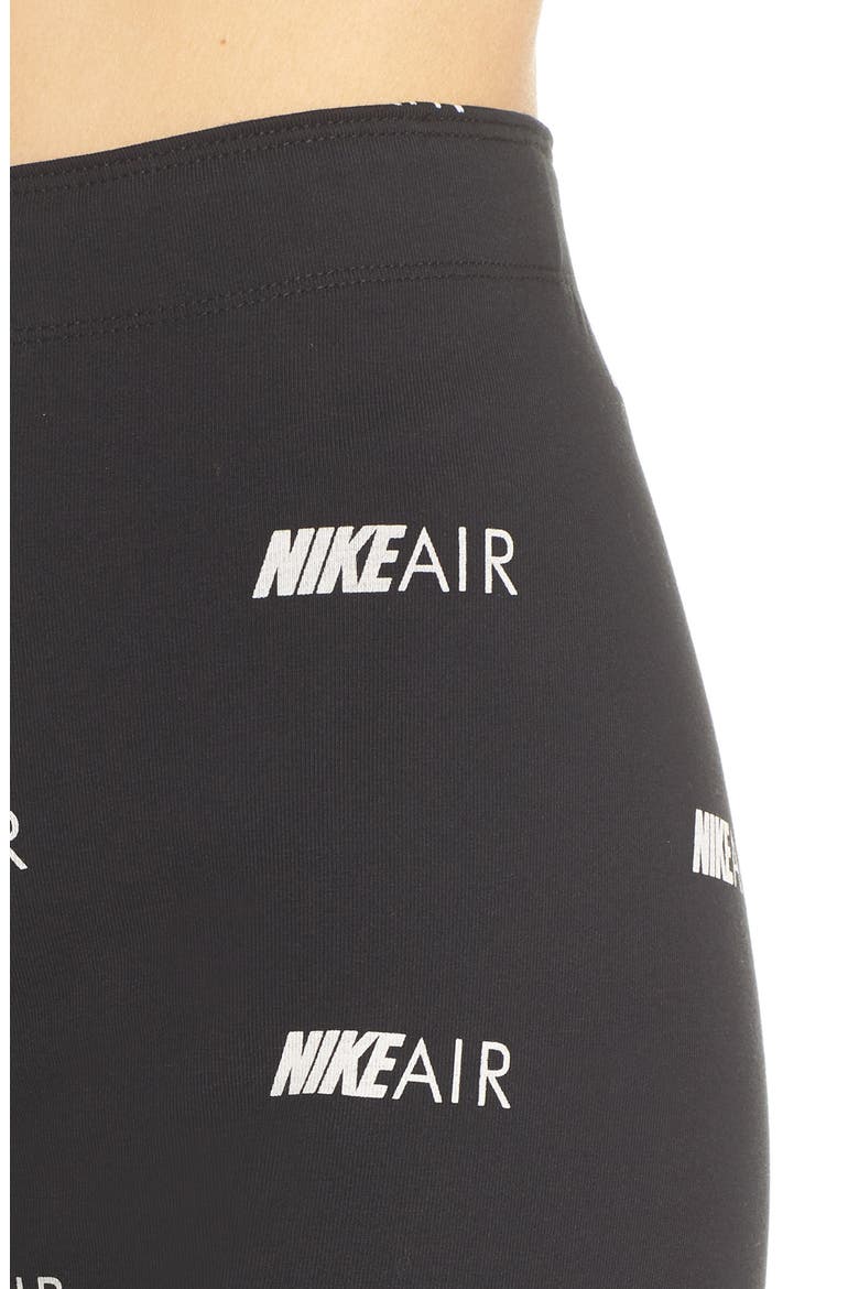 Sportswear Air Print Bike Shorts, Alternate, color, BLACK/ WHITE