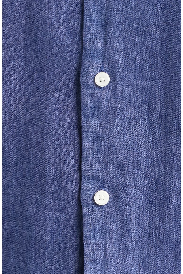 Shoreside Linen Button-Up Shirt, Alternate, color, SPORT NAVY