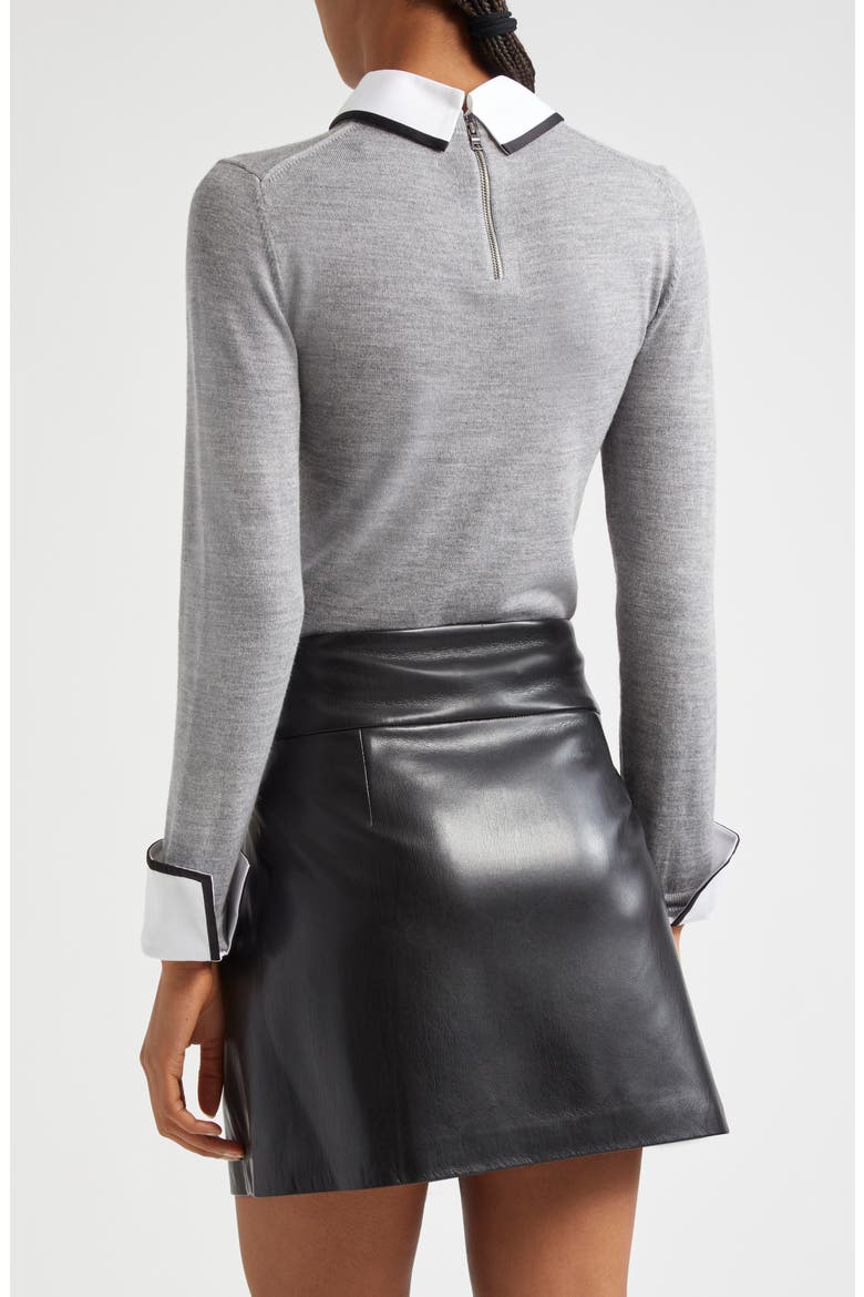 Porla Collared Wool Sweater, Alternate, color, MEDIUM HEATHER GREY