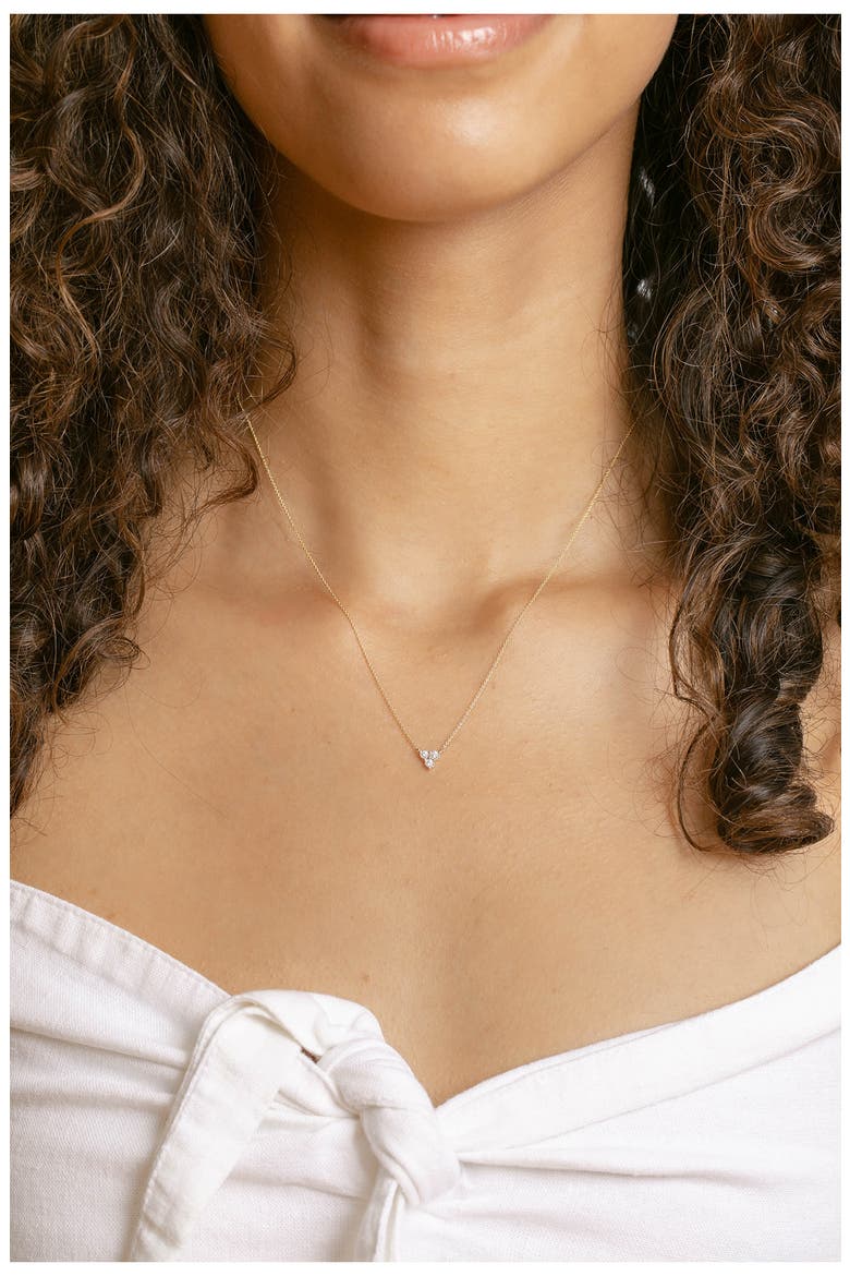 Ava Bea Trio Diamond Pendant Necklace, Alternate, color, YELLOW GOLD