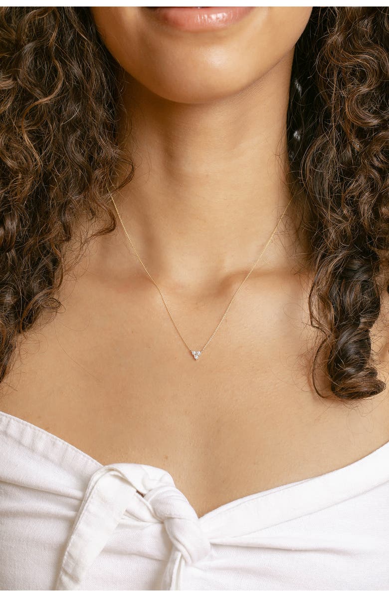 Dana Rebecca Designs Ava Bea Trio Diamond Pendant Necklace, Alternate, color, Yellow Gold