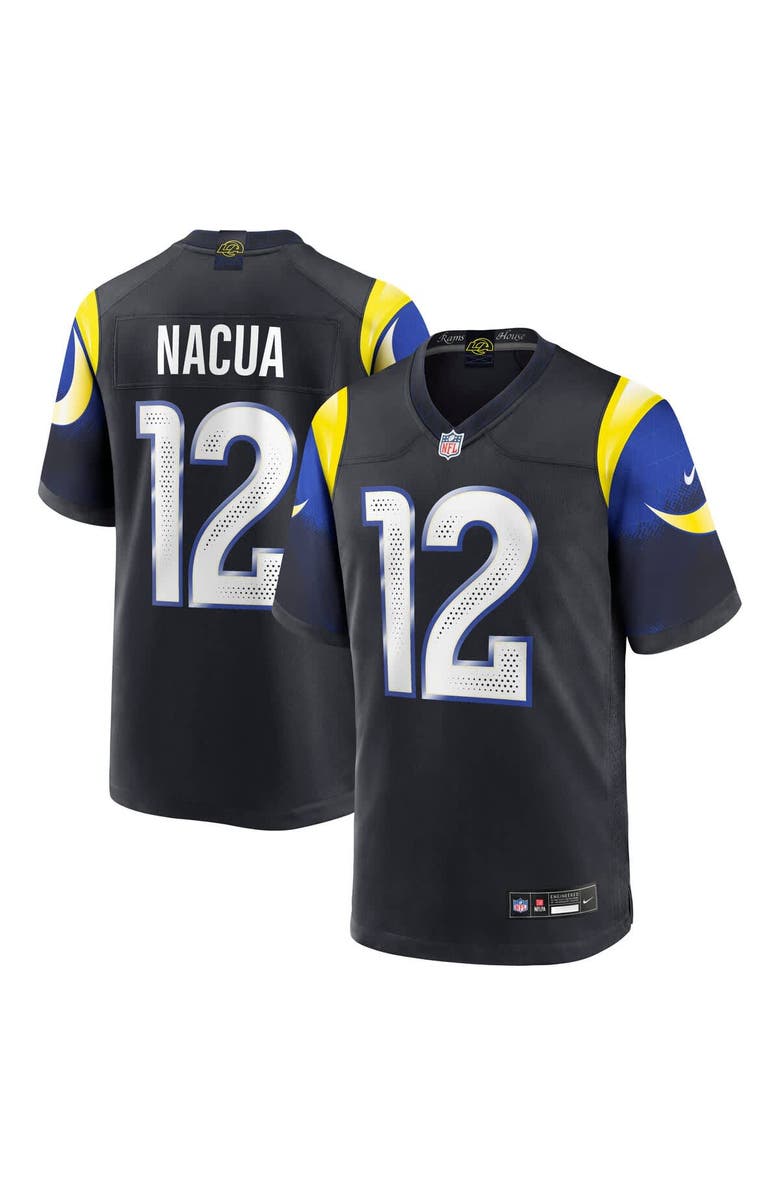 Nike Men's Nike Puka Nacua Midnight Blue Los Angeles Rams 2025 Rivalries Collection Game Jersey, Main, color, Dark Blue