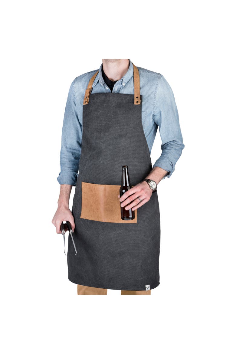 Canvas Grilling Apron, Alternate, color, Black