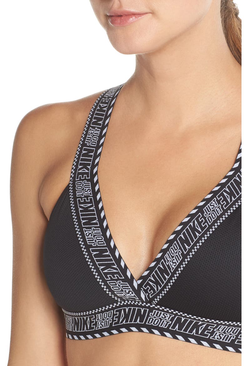 Indy Light Sports Bra, Alternate, color, BLACK/ BLACK/ WHITE