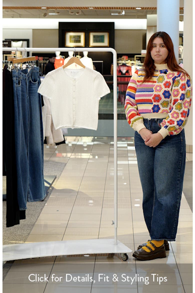 Pointelle Crop Sweater video