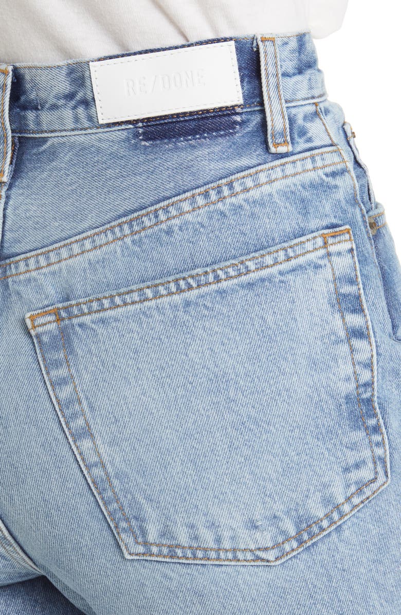 Re/Done Drainpipe Ripped Super High Waist Skinny Jeans, Alternate, color, 