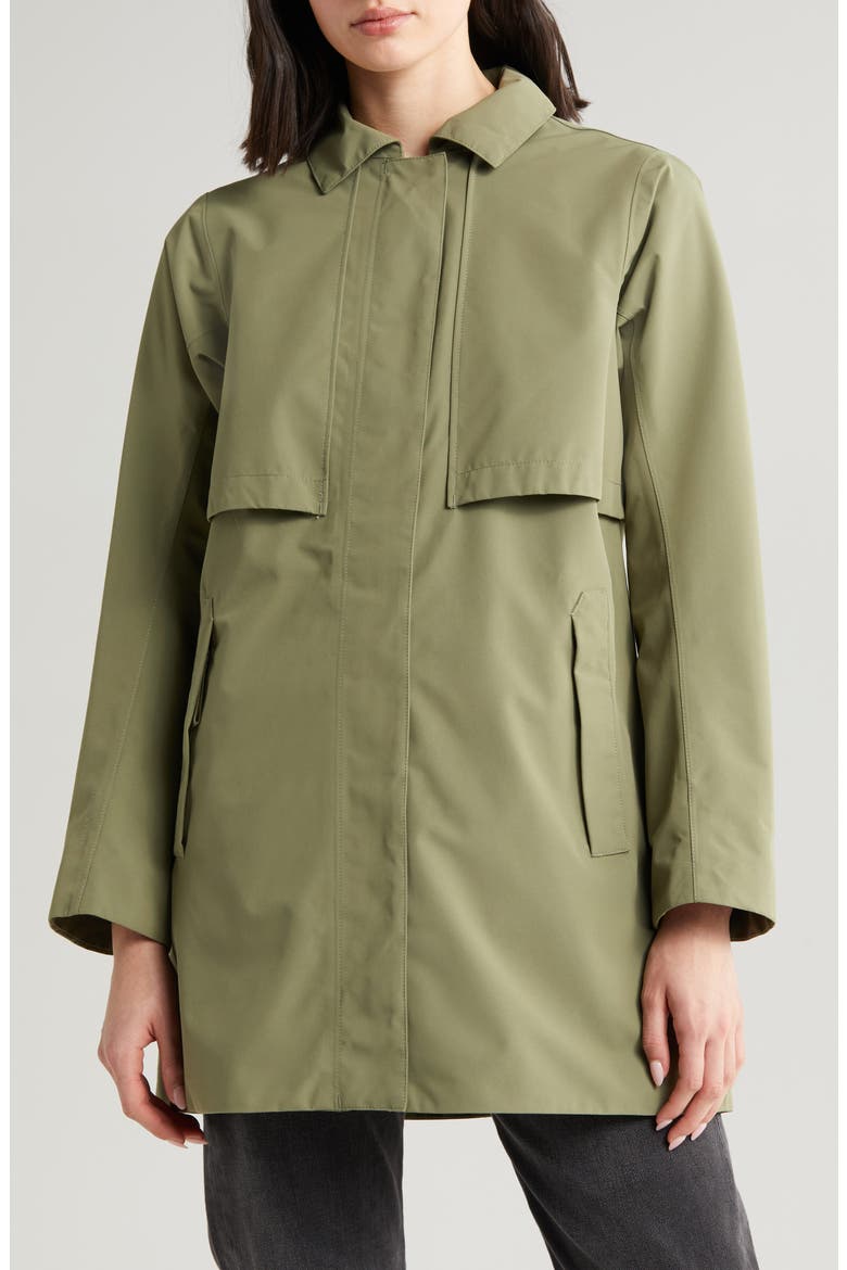 Lilja Waterproof Raincoat, Alternate, color, LAV GREEN