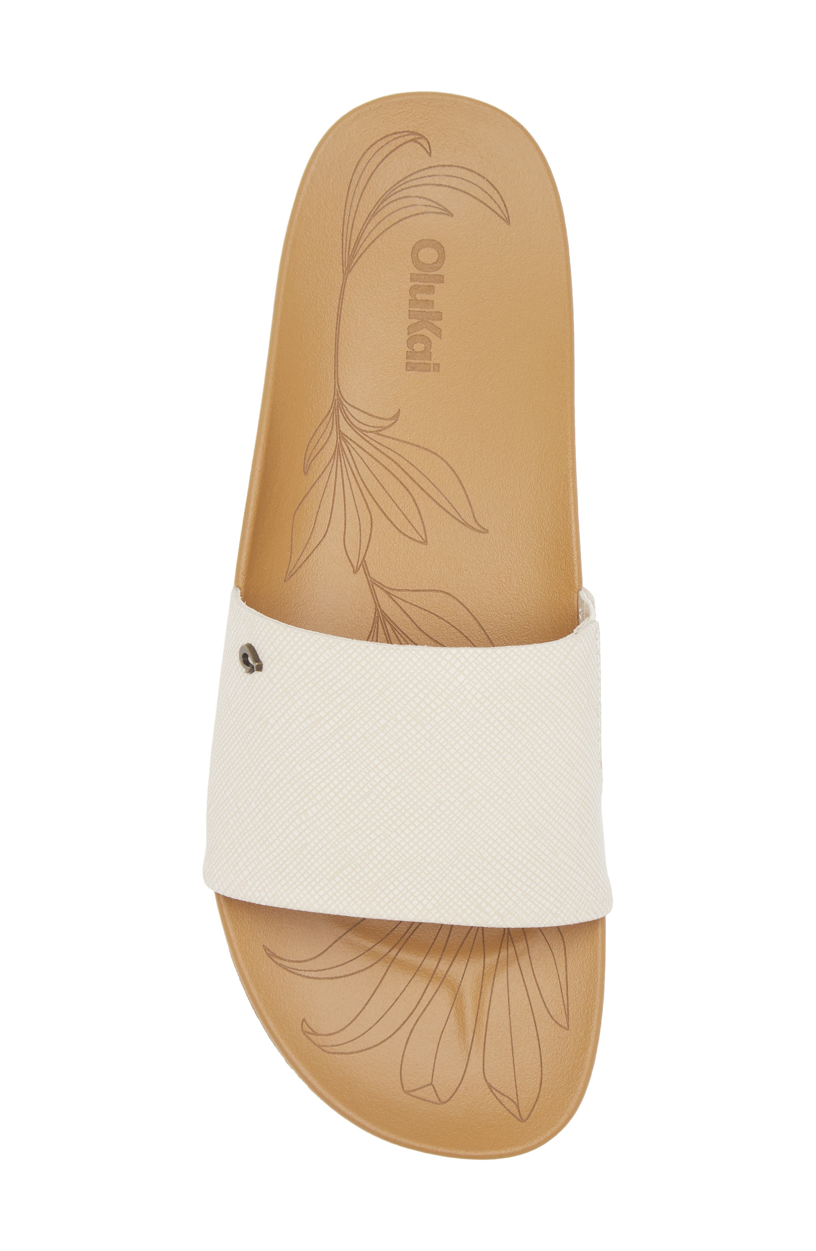 Kipea'a Pono Slide Sandal, Alternate, color, TAPA / CROSSHATCH