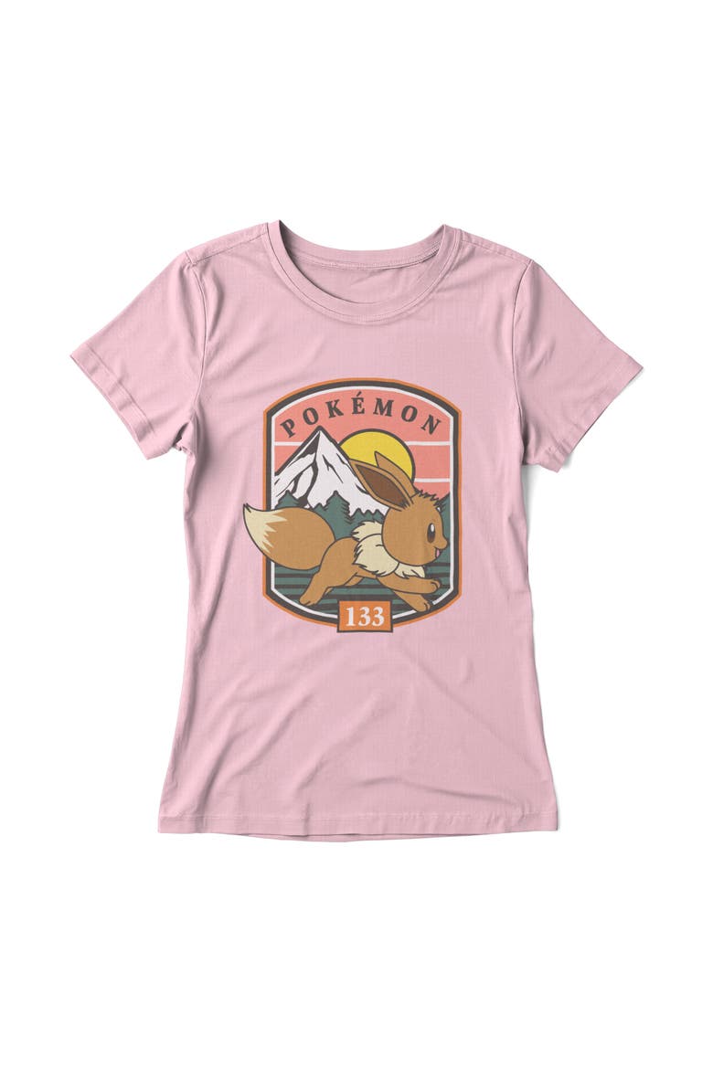 Girls' Eevee 133 Graphic Short Sleeve T-Shirt, Alternate, color, Light Pink
