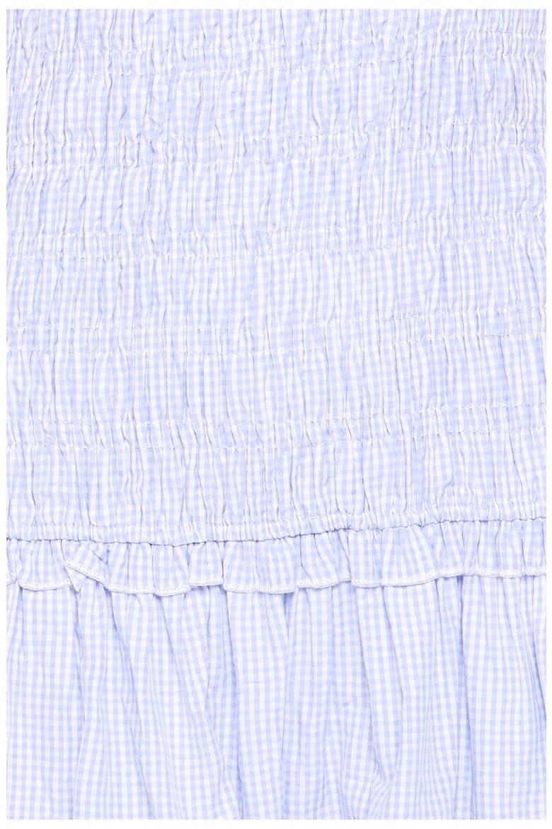 Kaelyn Gingham Smocked Minidress, Alternate, color, BLUE GINGHAM