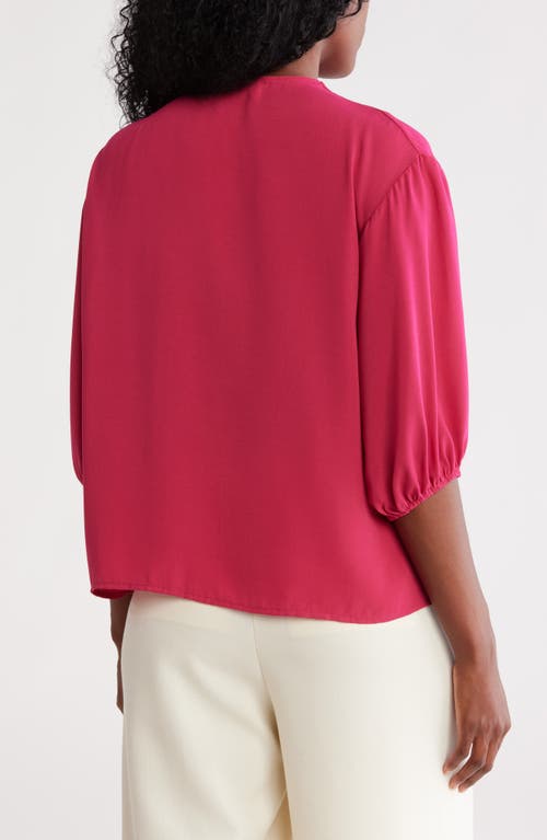 RENEE C RENEE C SCARF DETAIL THREE-QUARTER SLEEVE TOP 