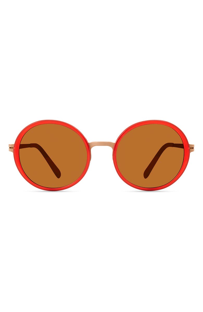 Modo Round Sunglasses, Main, color, Red