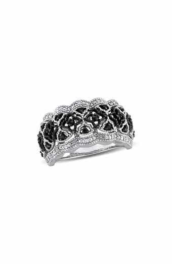 Black & White Diamond Band Ring