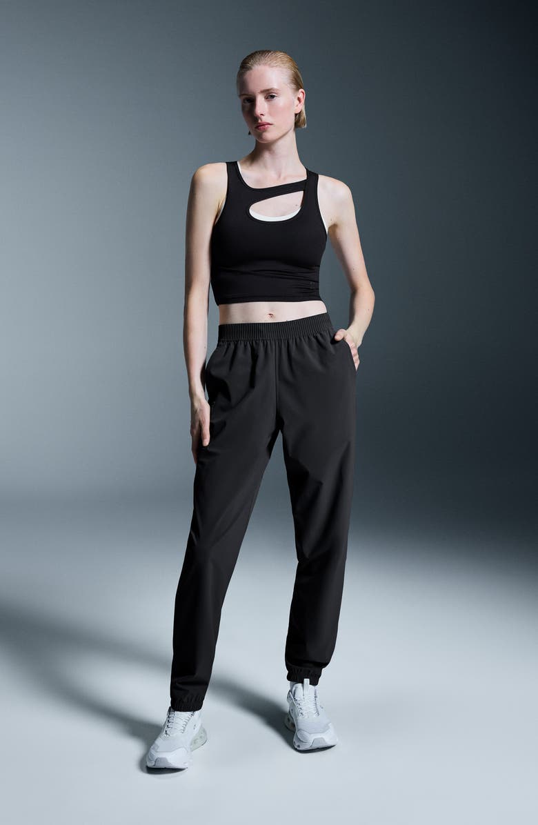 On Focus Stretch Joggers, Alternate, color, Black