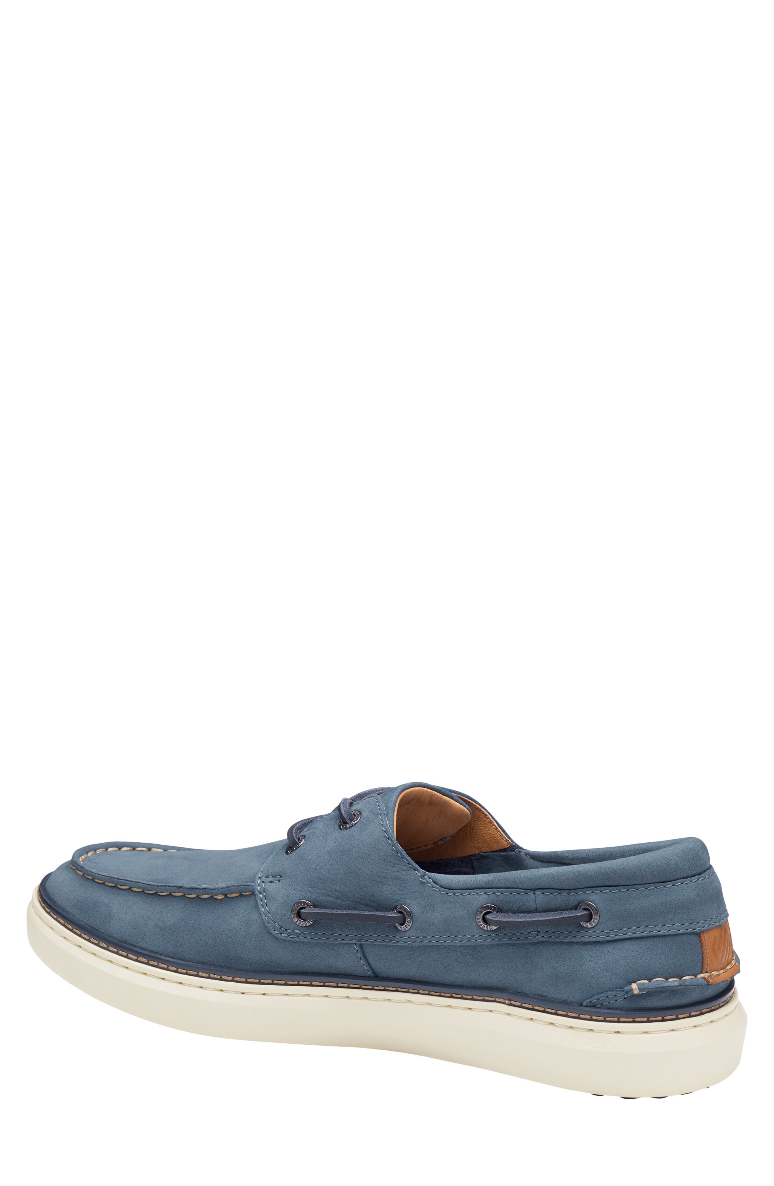 Johnston & Murphy McGuffey 2 Moc Toe Boat Shoe, Alternate, color, Denim Nubuck