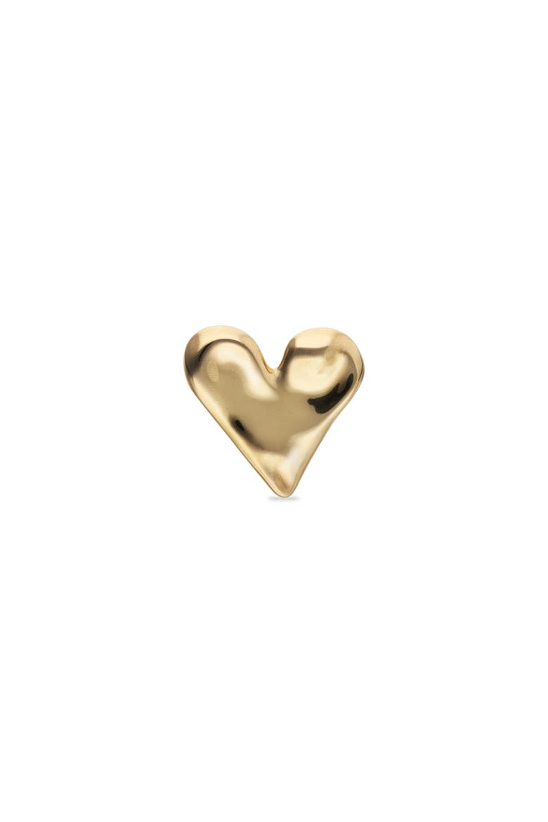 18K Gold-Plated Ring in the Shape of a Heart, Alternate, color, Gold