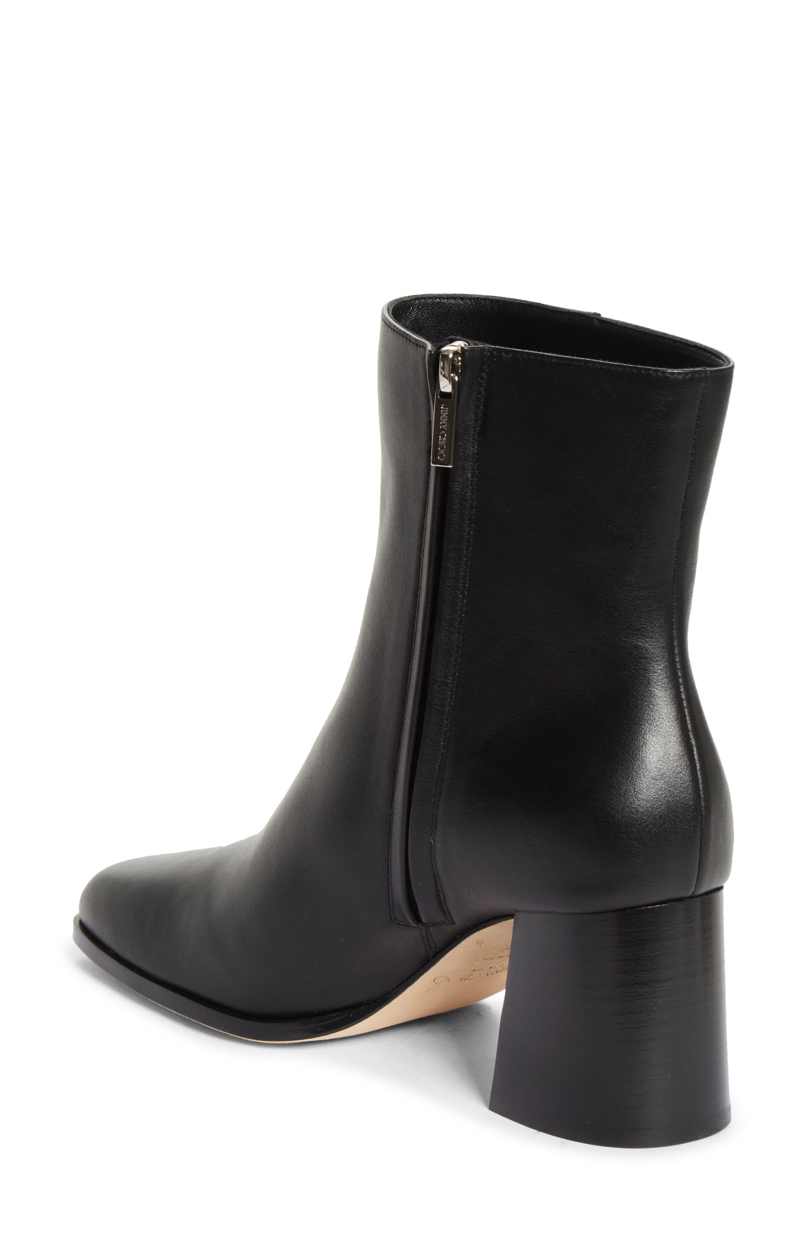 Linne Block Heel Bootie, Alternate, color, BLACK