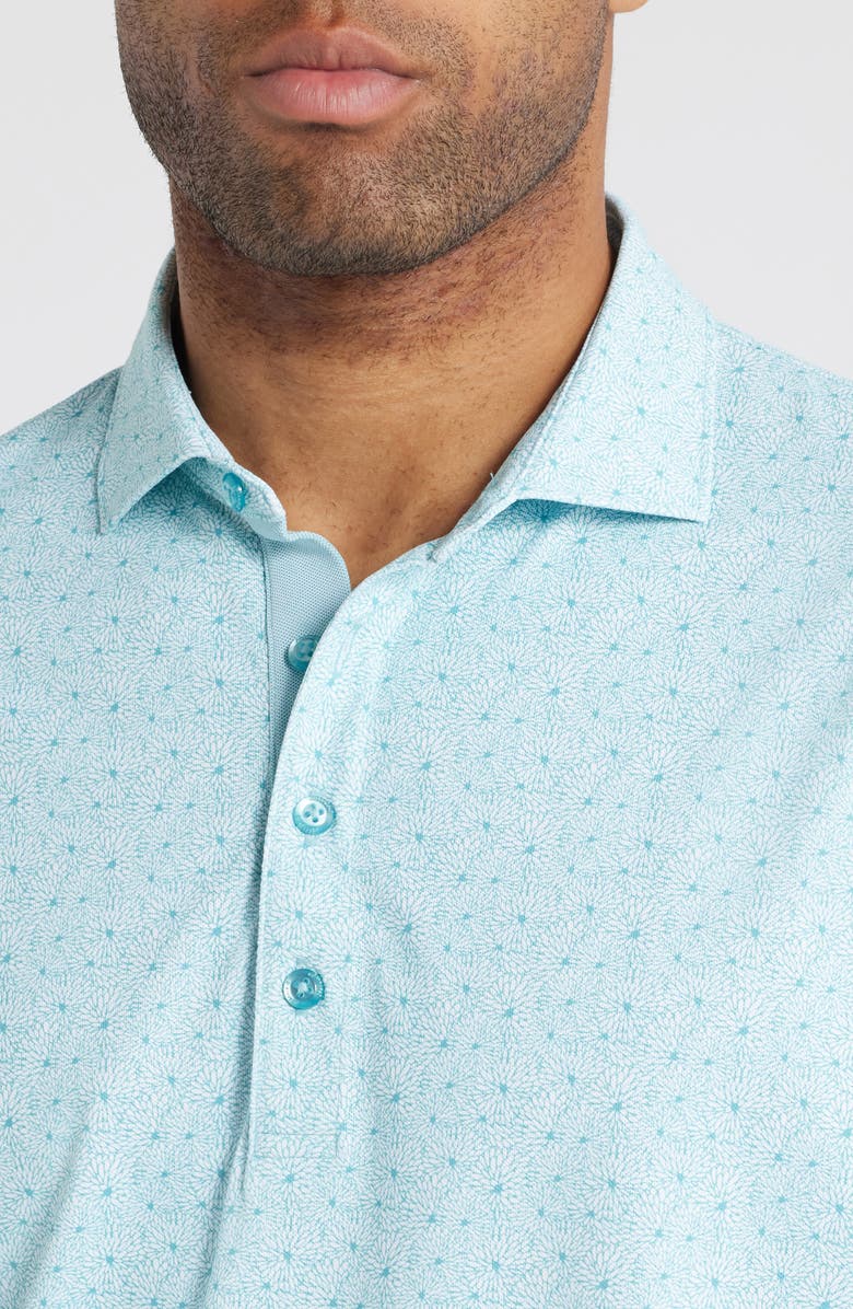 johnnie-O Junes Floral PREP-FORMANCE Golf Polo, Alternate, color, Green Grass