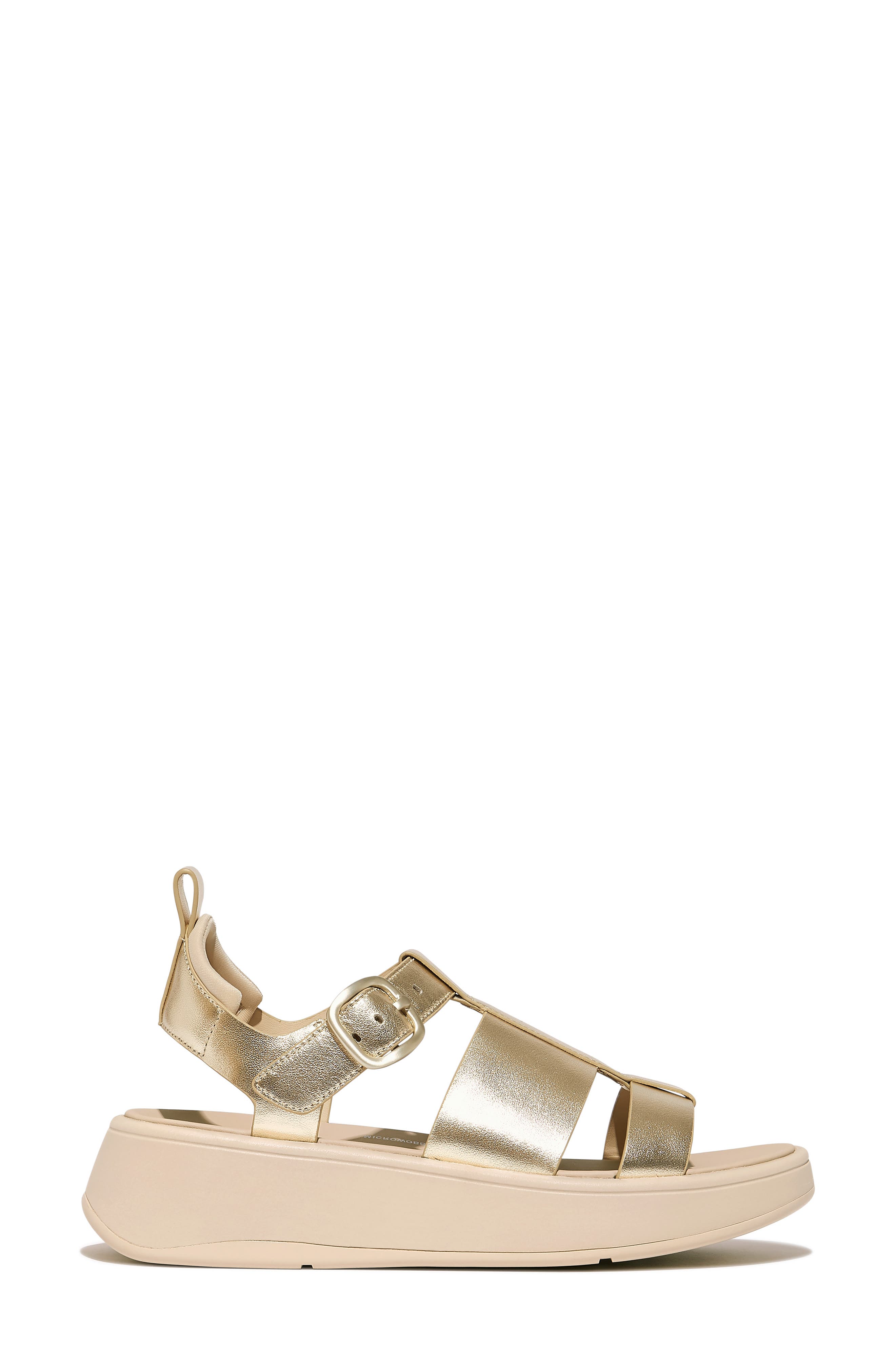 F-Mode Ankle Strap Platform Fisherman Sandal, Alternate, color, PLATINO