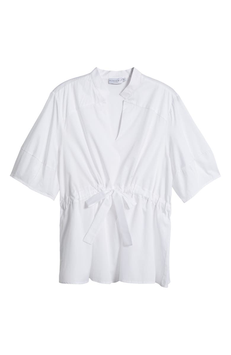 HARSHMAN Nina Tie Waist Cotton Top, Alternate, color, 