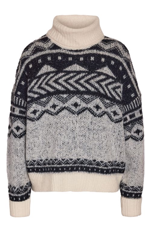 NOISY MAY NOISY MAY SHARE FAIR ISLE TURTLENECK SWEATER 