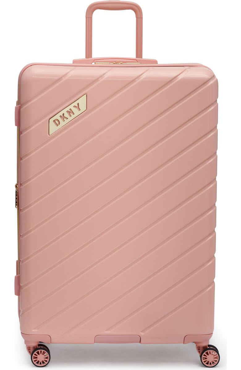 DKNY Bias 28" Upright Suitcase, Main, color, Peach Bloom