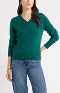 Caslon® Wool & Cashmere V-Neck Sweater