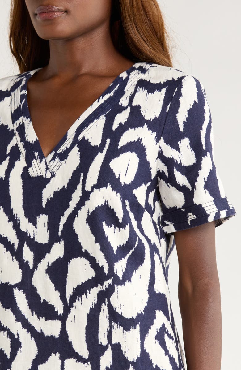 Tommy Bahama Two Palms Linen Shift Dress, Alternate, color, Coastline