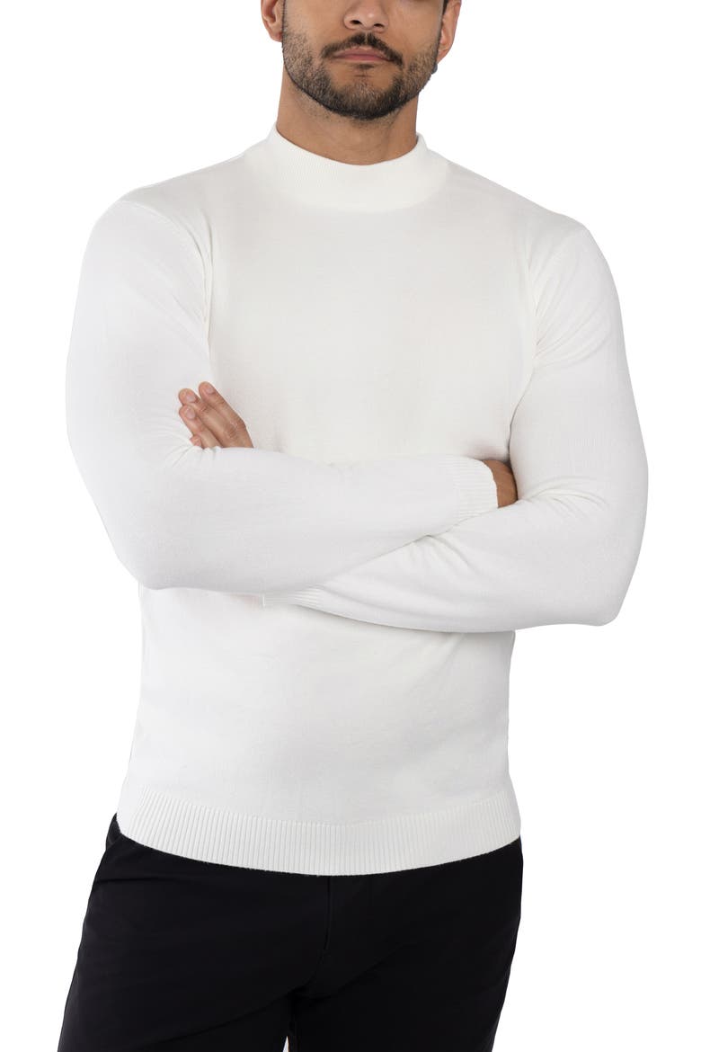 Core Mock Neck Knit Sweater, Alternate, color, OFF WHITE