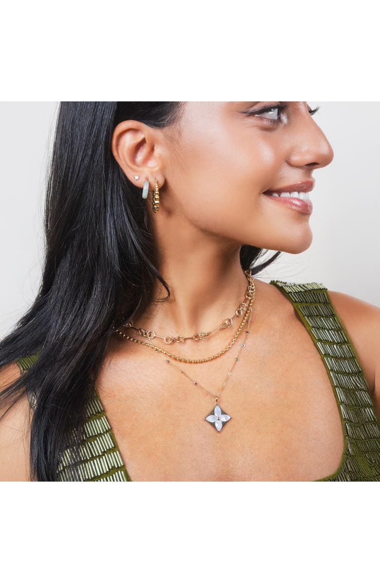 The Lovery Fine Jewelry Nugget Bead Chain Necklace, Alternate, color, Yellow Gold