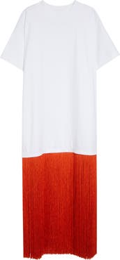 Alaïa Fringed Cotton T-Shirt