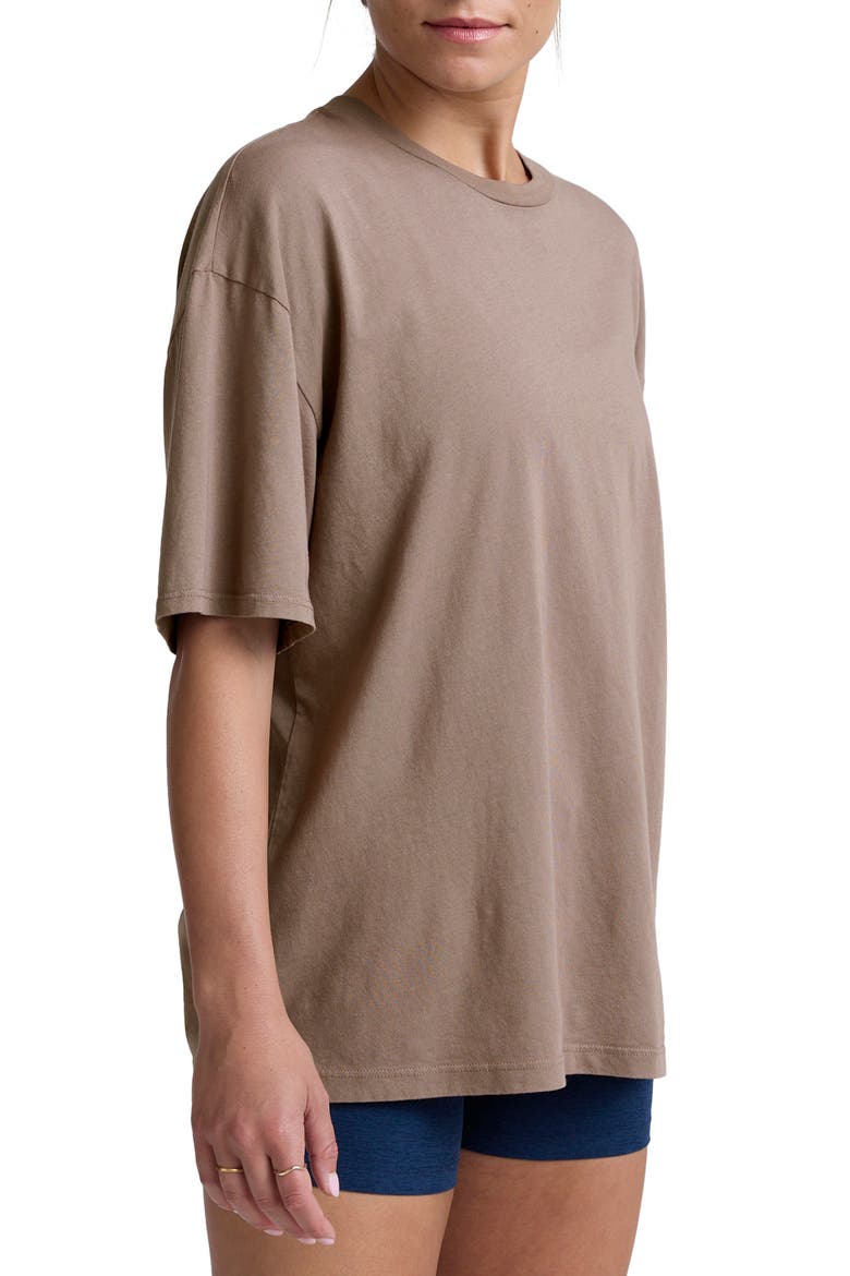 Oversize Organic Cotton T-Shirt, Alternate, color, NEUTRAL MAUVE
