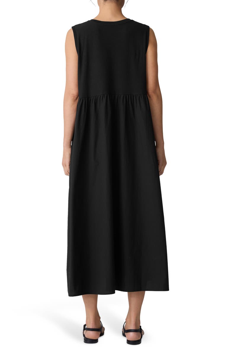 Eileen Fisher Sleeveless Organic Cotton Midi Dress, Alternate, color, 