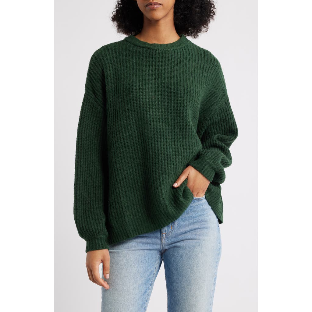 Pacsun Alexia Oversize Rib Sweater In Green
