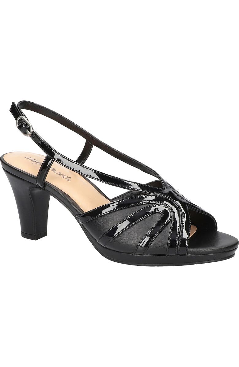 EASY STREET Starlight Slingback Sandal, Main, color, Black Patent