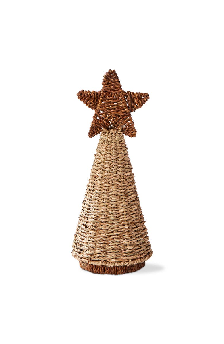 tag Small Seagrass Tree Holiday Sculpture Natural Decor, Main, color, Beige