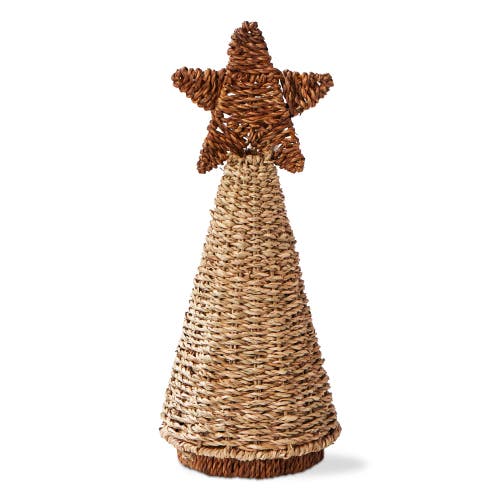 Tag Small Seagrass Tree Holiday Sculpture Natural Decor In Brown