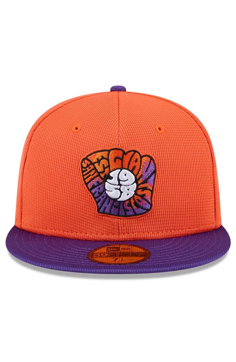 New Era Men's New Era Orange/Purple San Francisco Giants 2025 City Connect Batting Practice 59FIFTY Fitted Hat, Alternate, color, Orange