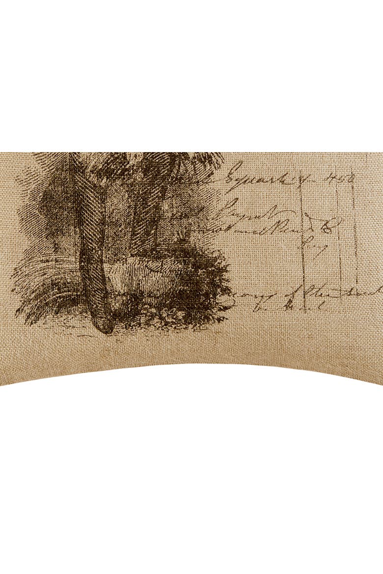 Squash Invoice Burlap Printed Accent Pillow, Alternate, color, Beige