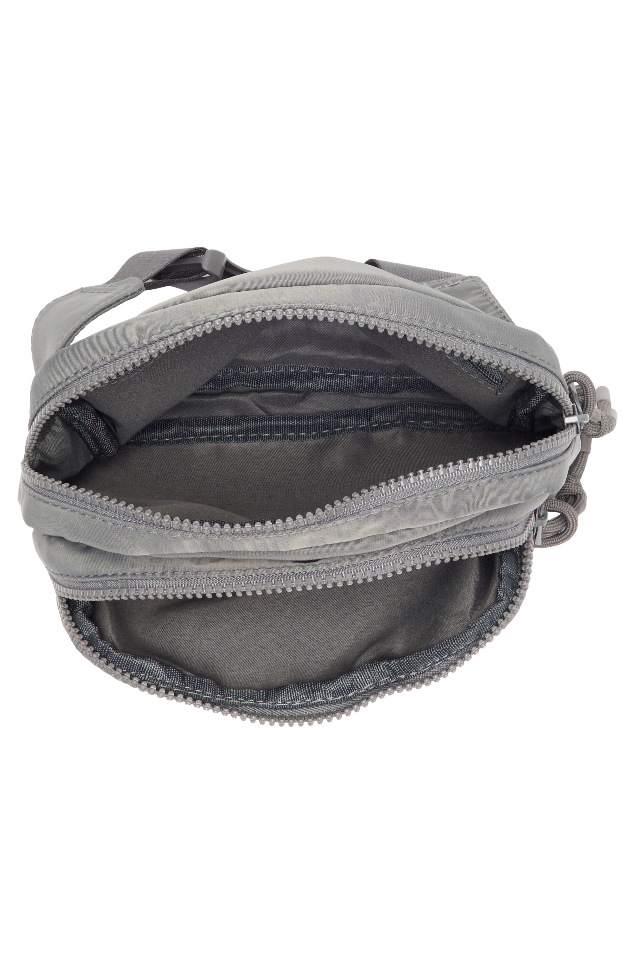 Zella Two Pocket Belt Bag, Alternate, color, Grey Forged