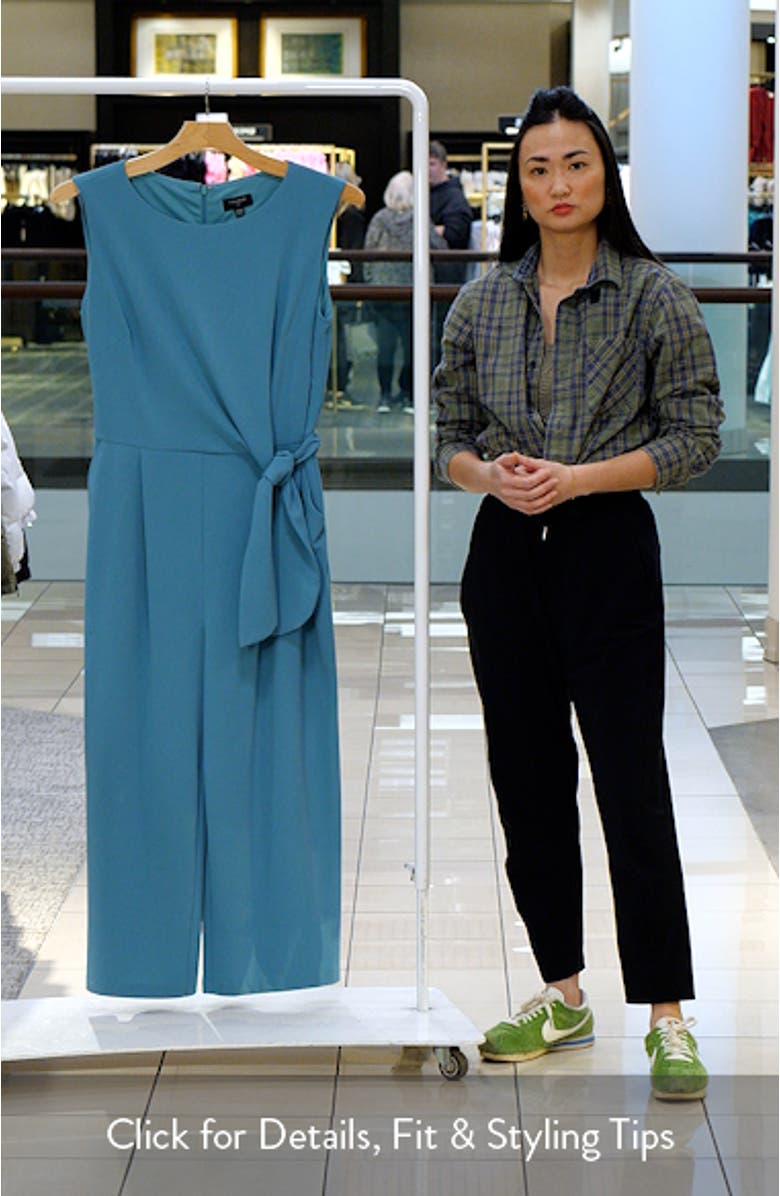 Side Tie Scuba Crepe Jumpsuit, sales video thumbnail