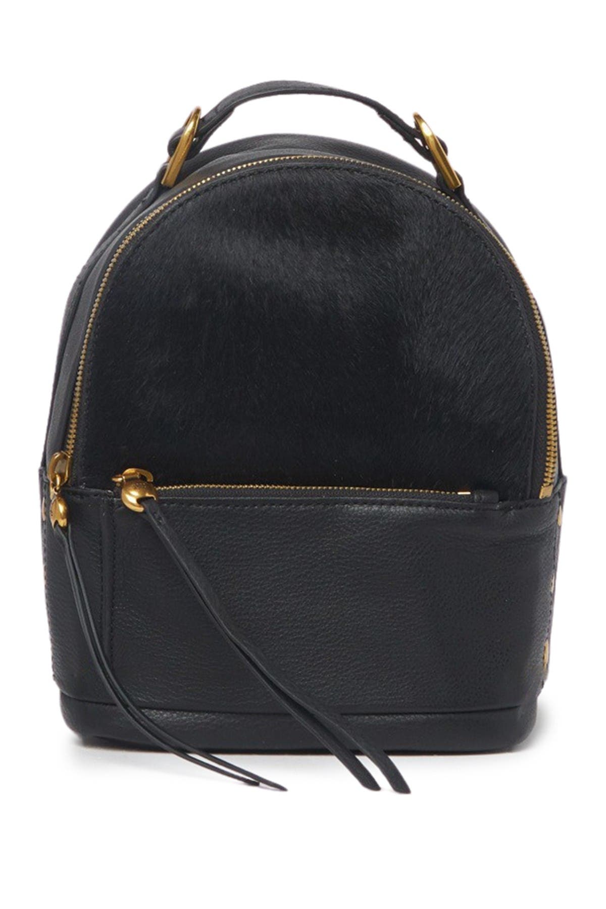 HOBO Revel Convertible Leather & Genuine Calf Hair Backpack, Main, color, 