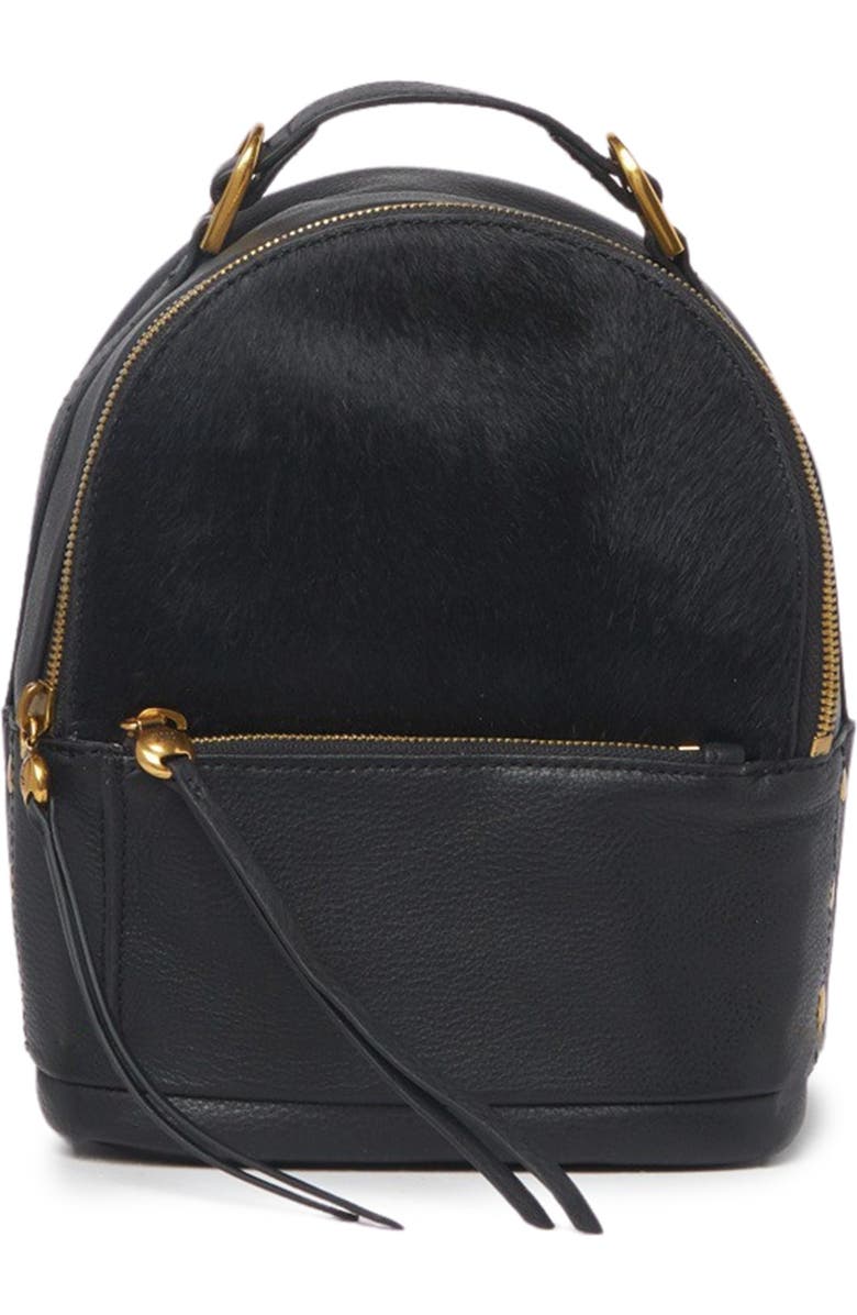 HOBO Revel Convertible Leather & Genuine Calf Hair Backpack, Main, color,