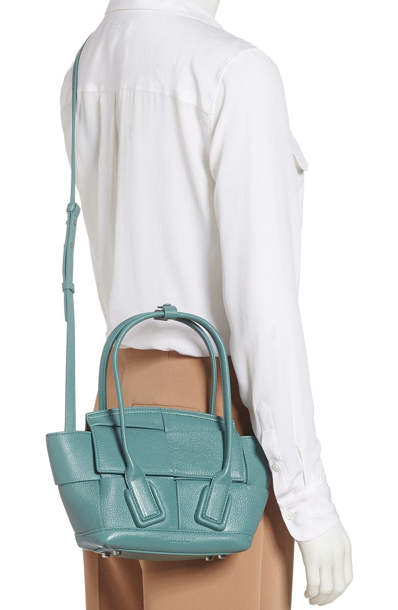 Bottega Veneta Mini Arco Leather Top Handle Bag, Alternate, color,