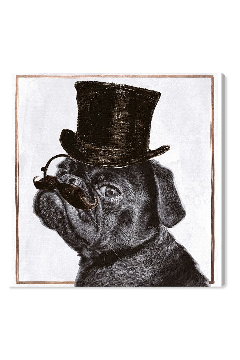 What a Gentleman Black Wall Art, Main, color, BLACK