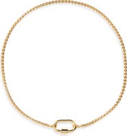 Madewell Mini Carabiner Puffy Box Chain Necklace